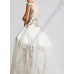 Дизайнерское свадебное платье с двойной юбкой и расшитым золотыми узорами лифом